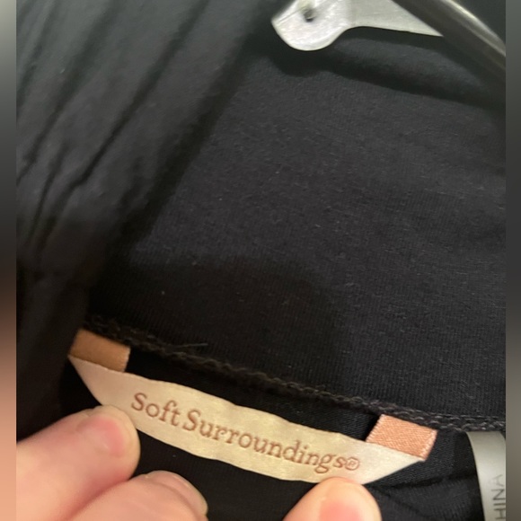 Soft Surroundings Black Mock Turtleneck Trapeze Dress Tunic Size Medium - Picture 2 of 5